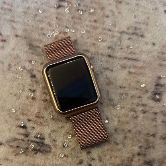 Series 3 gps apple Rose Gold Smartwatch with Mesh Band